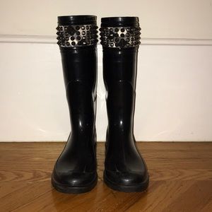 Burberry Women’s Rubber Studded Rain Boots
